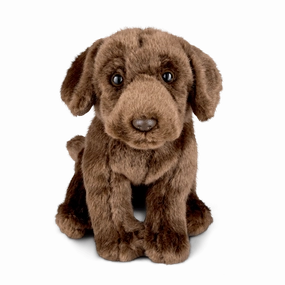 LIVING NATURE Chocolate Labrador Soft Toy 22cm