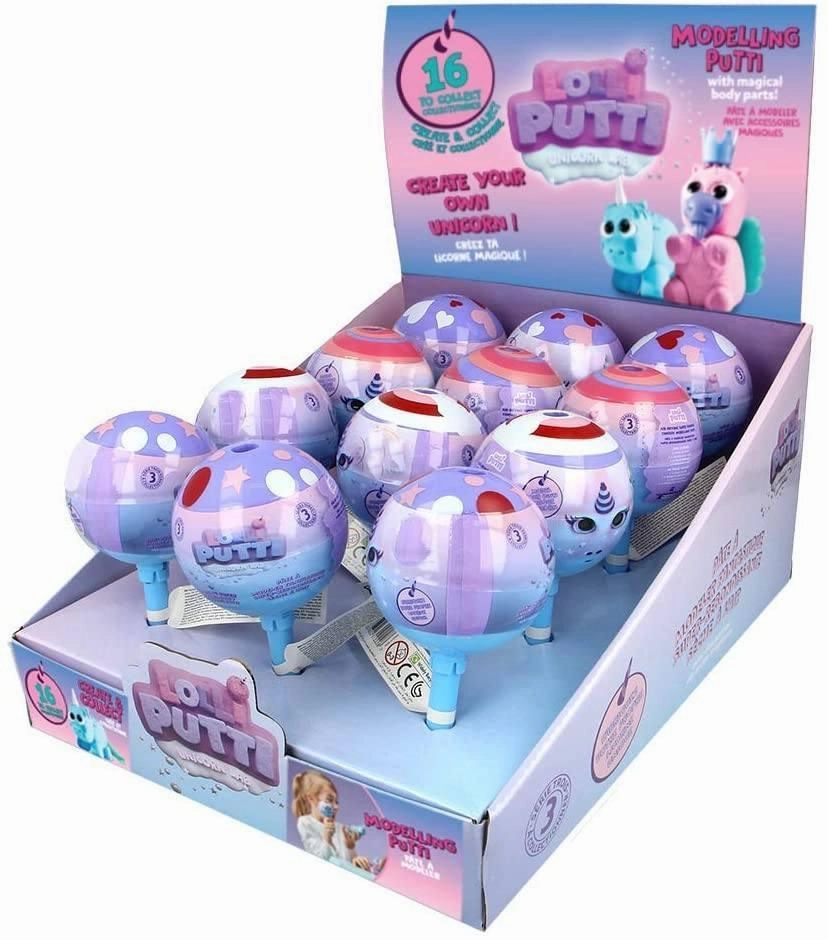 LOLLIPUTTI Modelling Putty, Unicorn, Monster or Ice cream