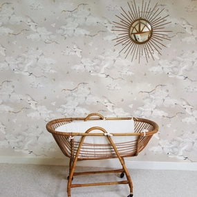 Magic Swans Beige Wallpaper