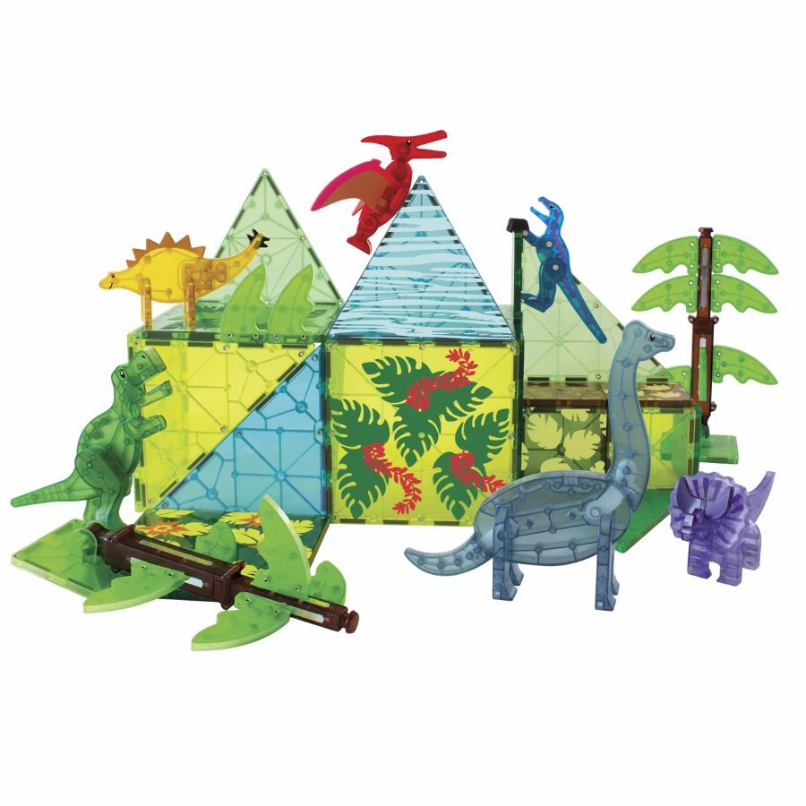 Magna-Tiles - Dino World XL 50 Piece Set Magnetic Tiles