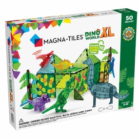 Magna-Tiles - Dino World XL 50 Piece Set Magnetic Tiles