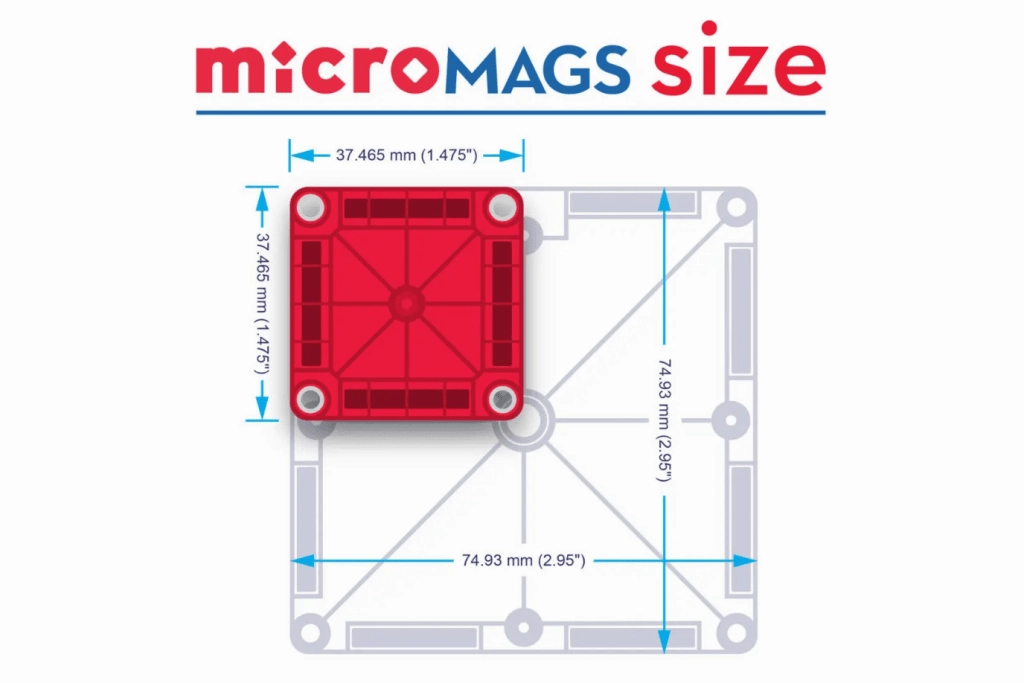 MAGNA-TILES microMAGS 26 Piece Travel Set (Bold Colours)