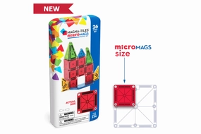 MAGNA-TILES microMAGS 26 Piece Travel Set (Bold Colours)