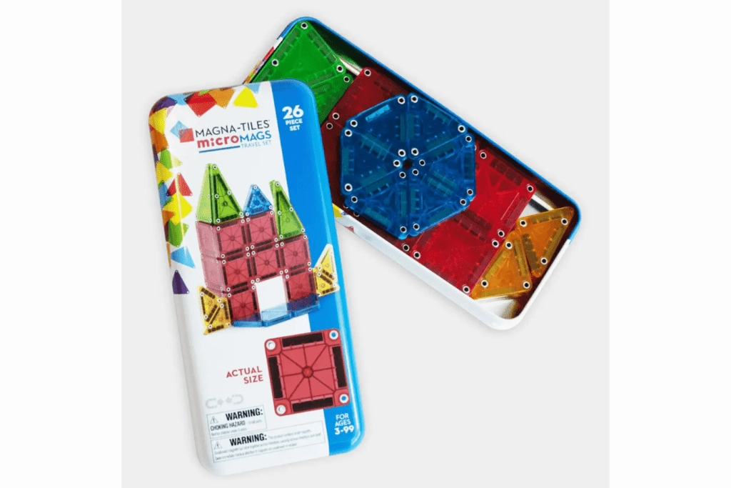 MAGNA-TILES microMAGS 26 Piece Travel Set (Bold Colours)