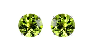 Magnolia 18k White Gold Plated Solitaire Stud Earrings with 1ct Simulated Diamond Crystals