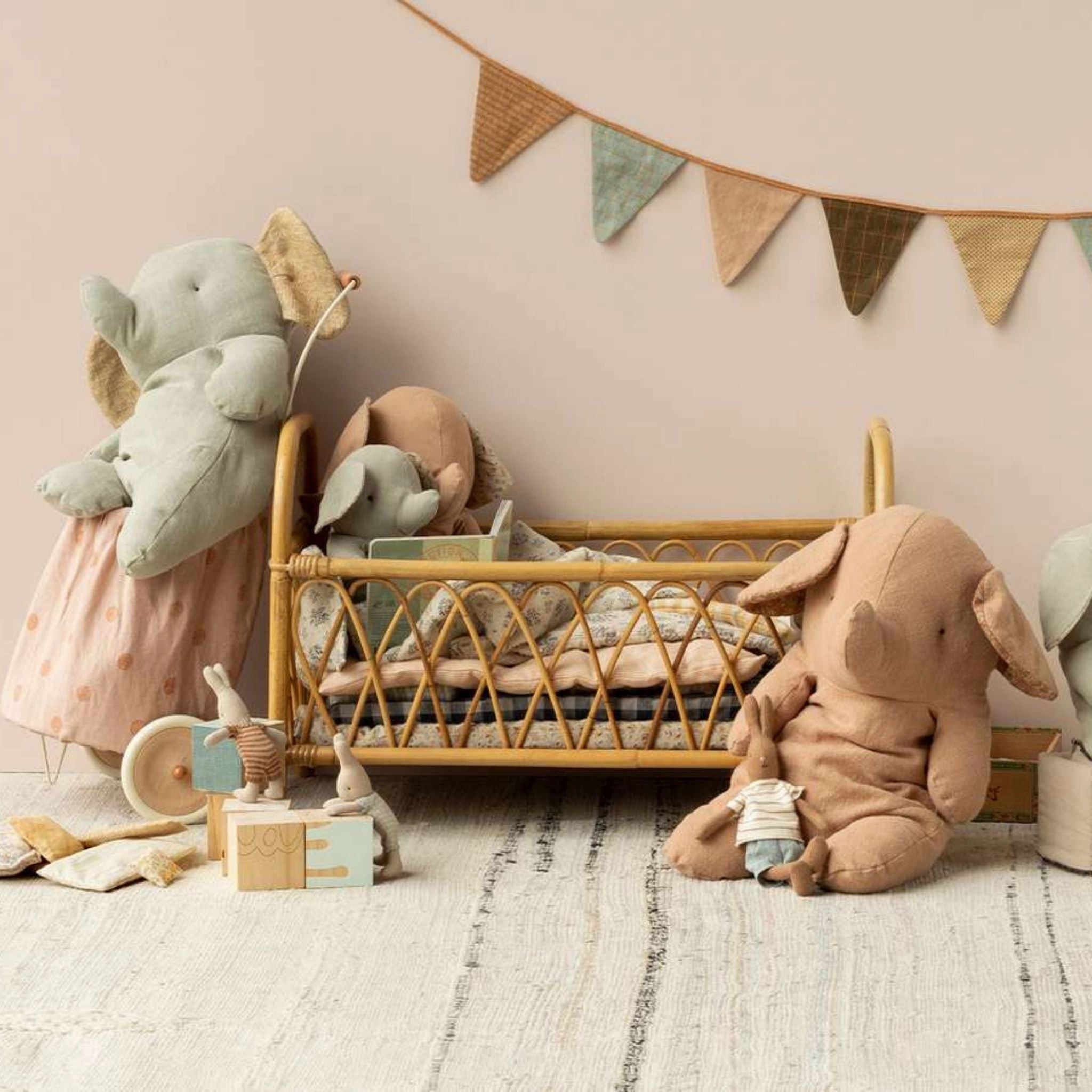 Maileg Safari Friends - Medium Elephant Rose