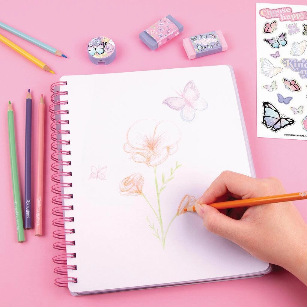 Make it Real 3C4G  Butterfly All-In-1 Sketchbook Set