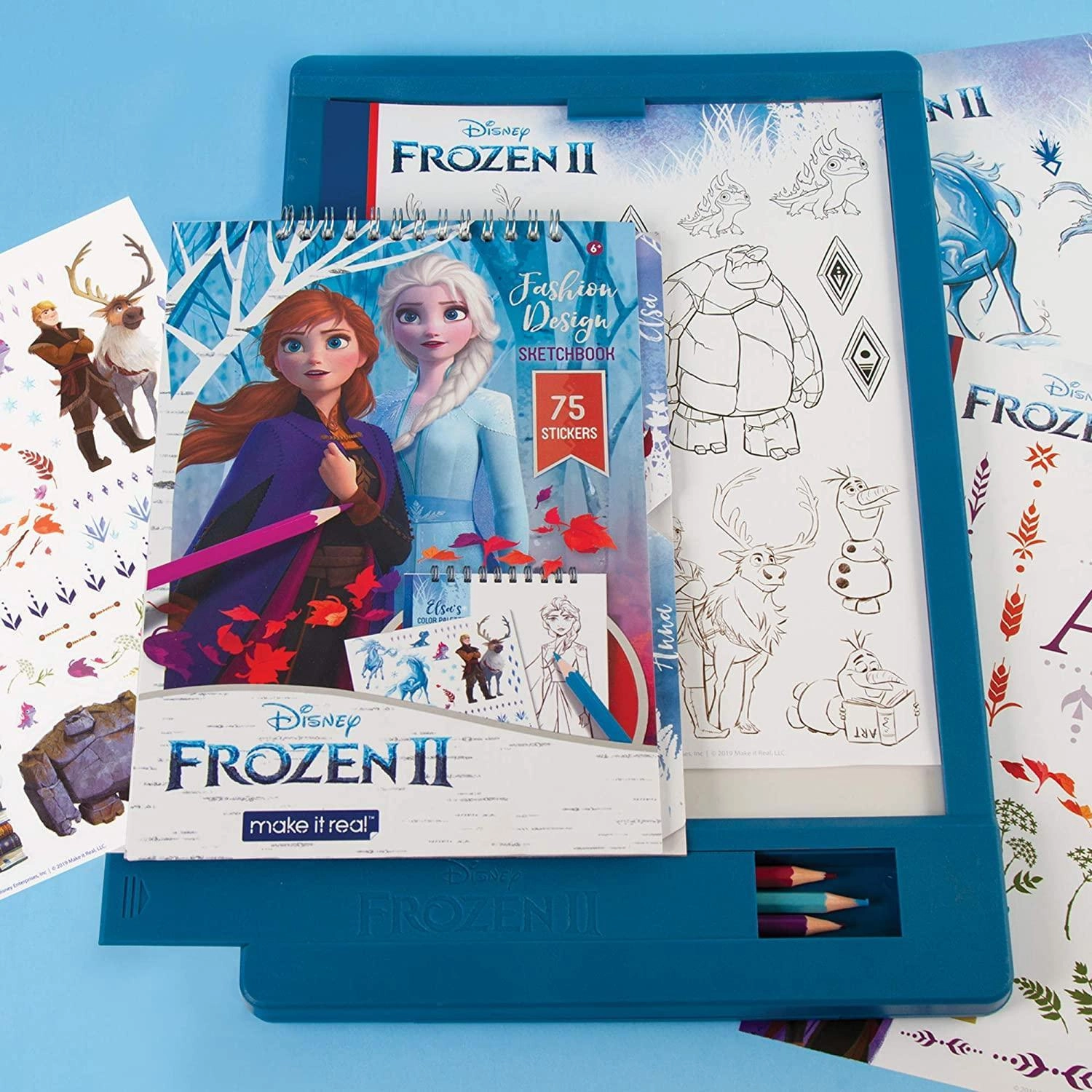 Make It Real 4254 Disney Frozen 2 Fashion Design Tracing Light Table