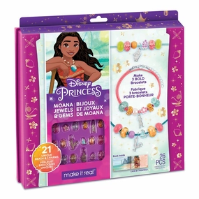 Make it Real Disney Princess Jewels and Gems Moana Jewellery Making Kit