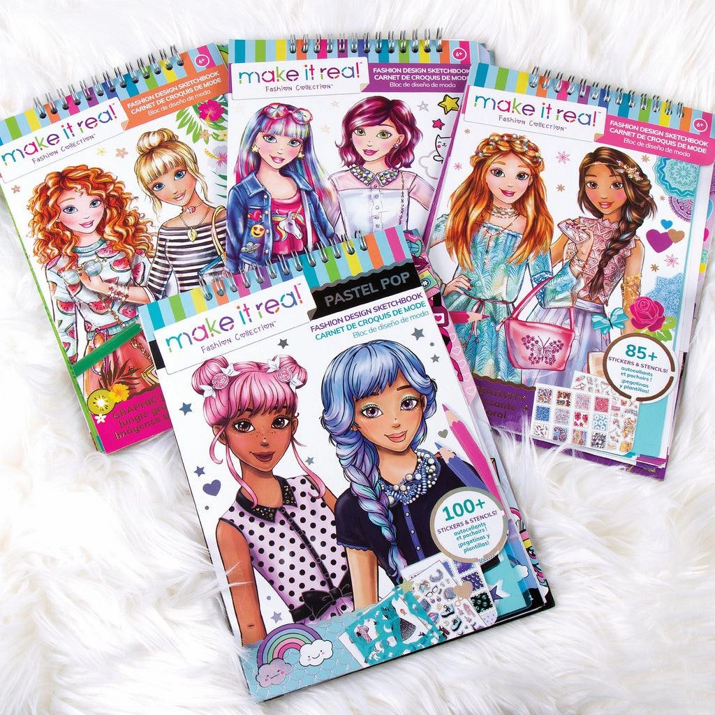 Make it Real Fashion Design Sketchbook & Stickers - Blooming Creativity