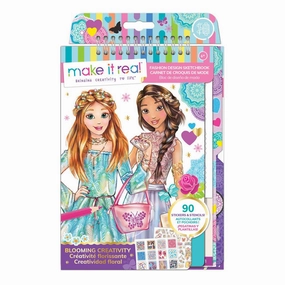 Make it Real Fashion Design Sketchbook & Stickers - Blooming Creativity