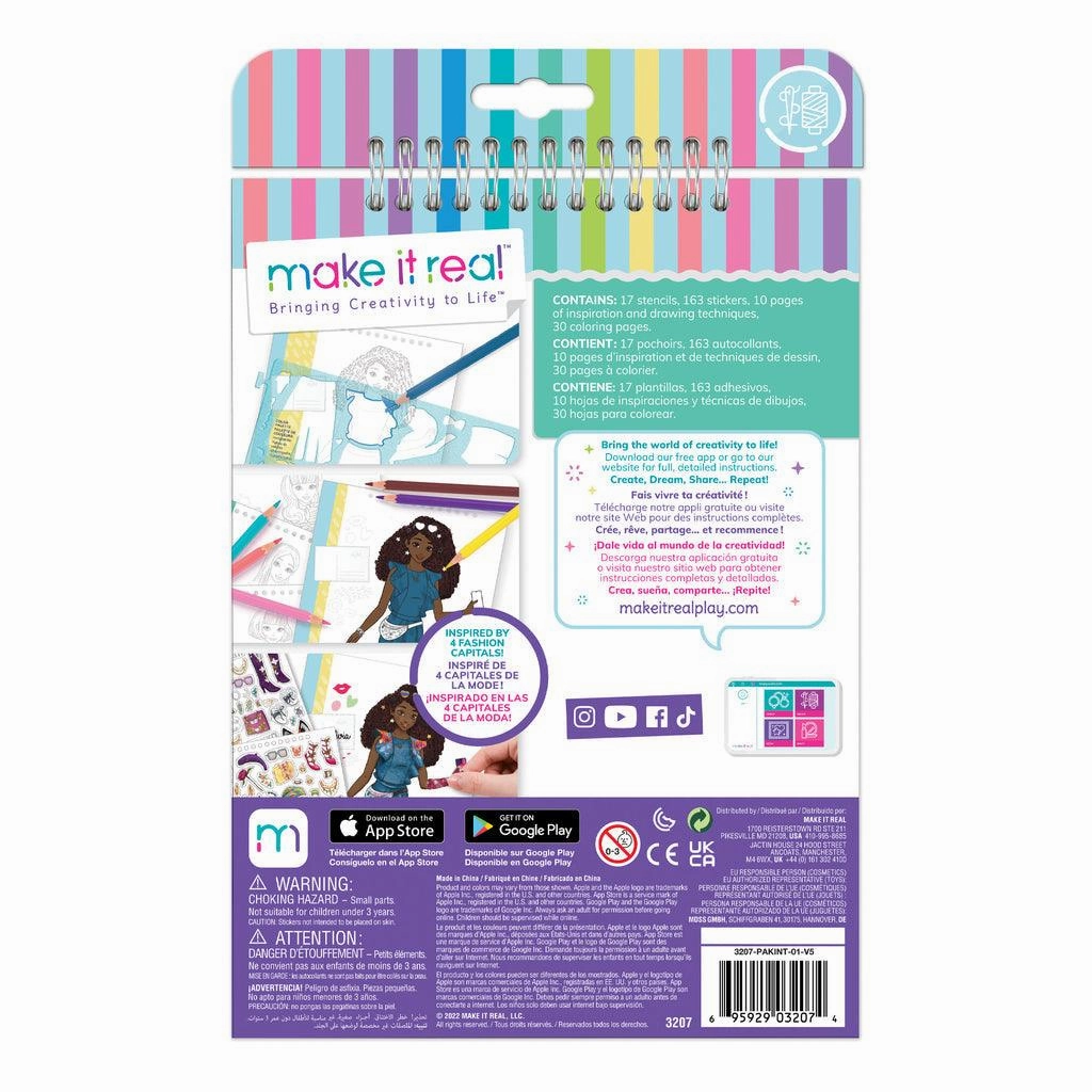 Make it Real Fashion Design Stickers & Sketchbook: City Style