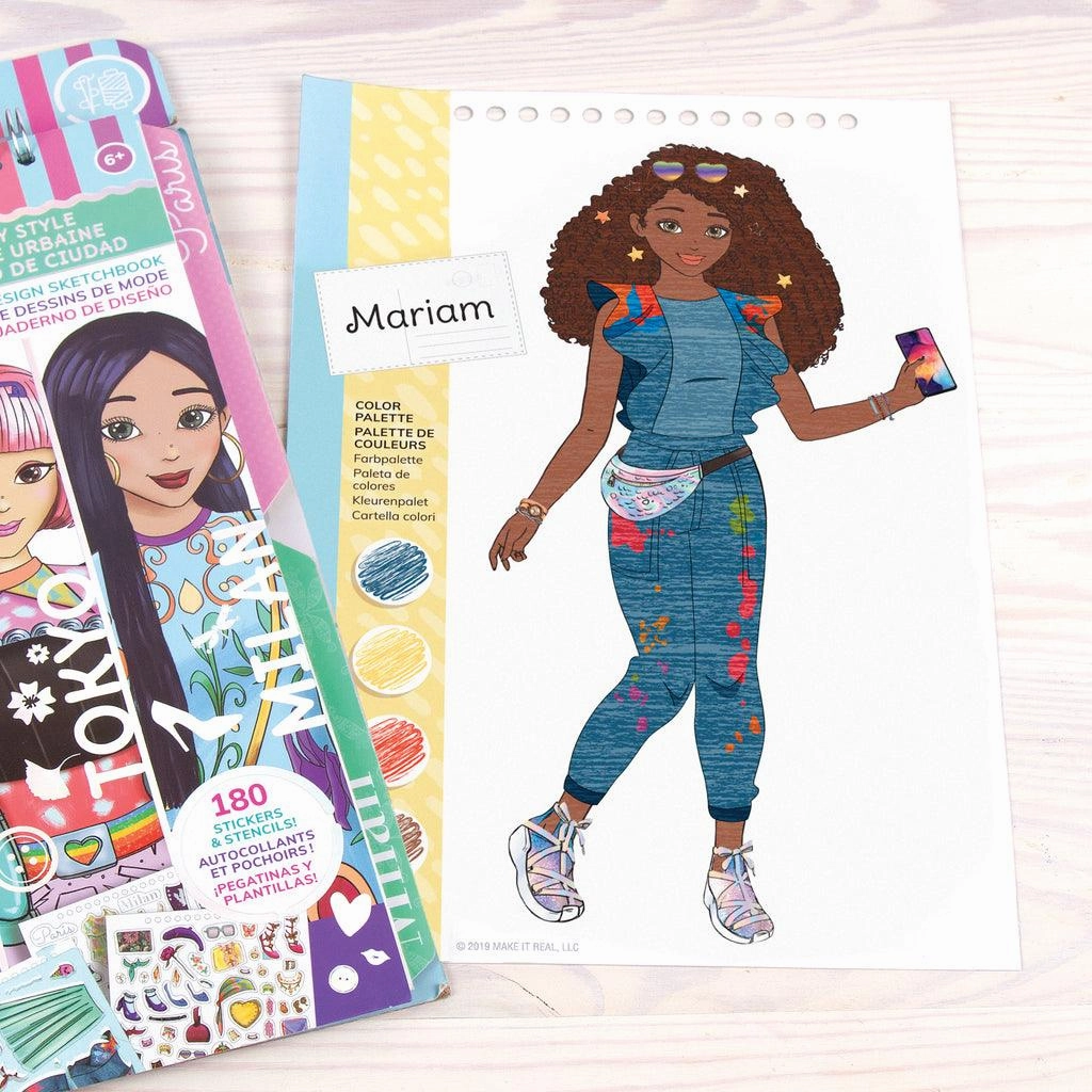 Make it Real Fashion Design Stickers & Sketchbook: City Style