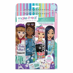 Make it Real Fashion Design Stickers & Sketchbook: City Style