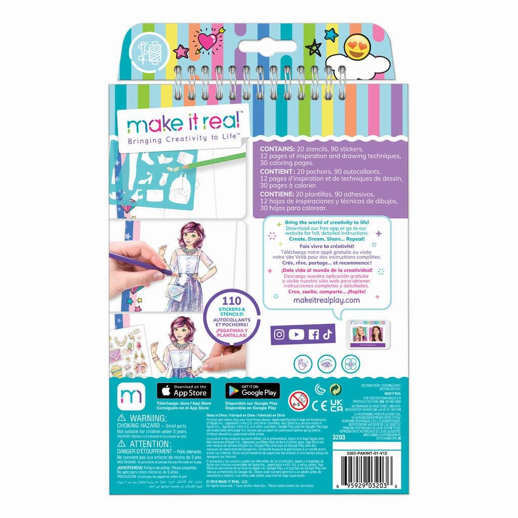 Make it Real Fashion Design Stickers & Sketchbook: Digital Dream