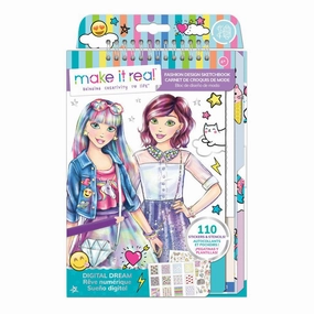Make it Real Fashion Design Stickers & Sketchbook: Digital Dream