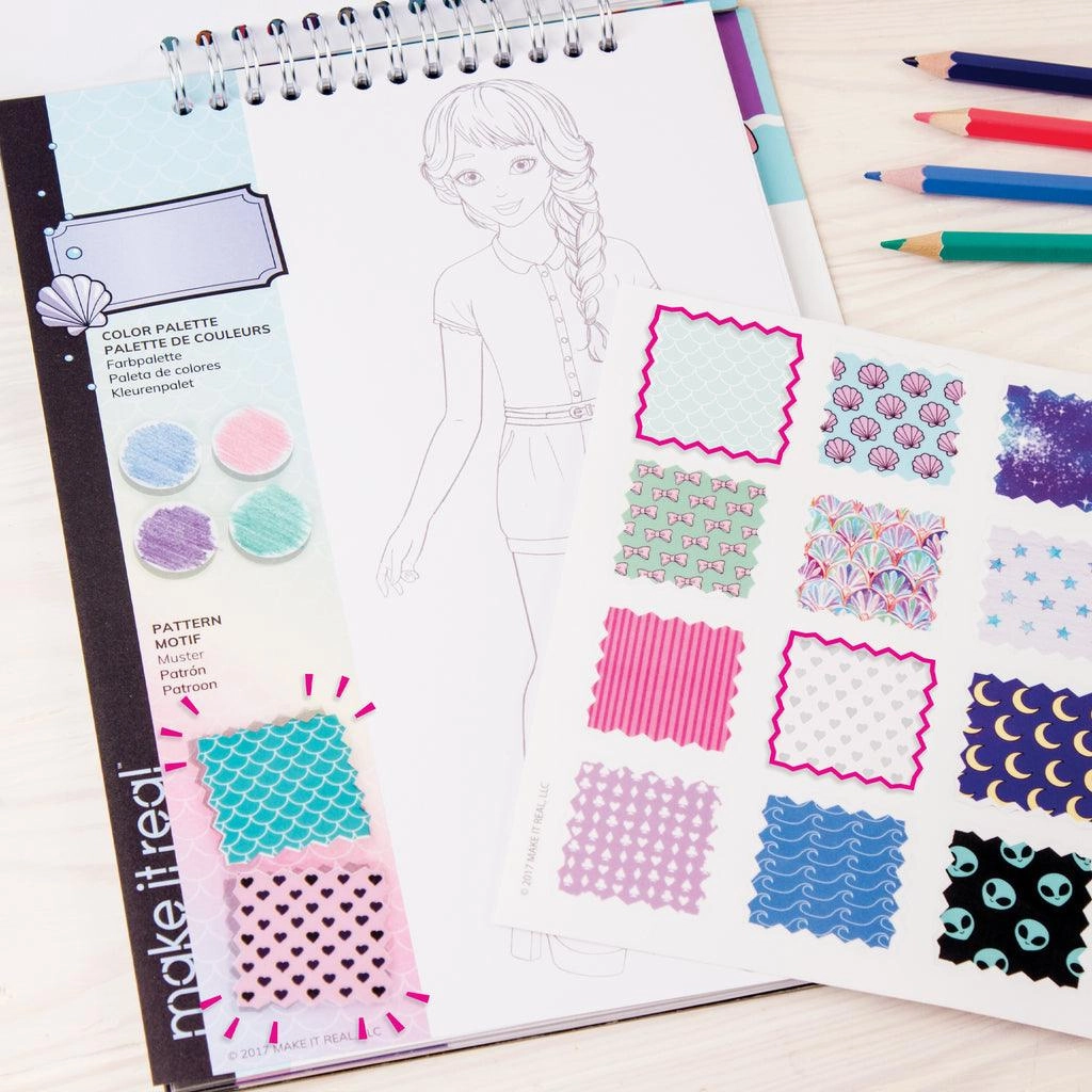 Make it Real Fashion Design Stickers & Sketchbook: Pastel Pop!