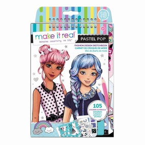 Make it Real Fashion Design Stickers & Sketchbook: Pastel Pop!