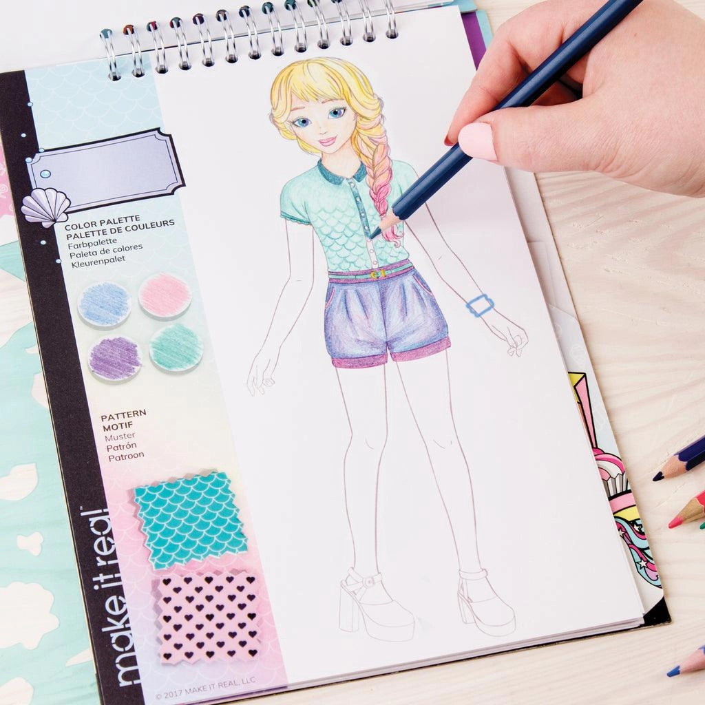 Make it Real Fashion Design Stickers & Sketchbook: Pastel Pop!