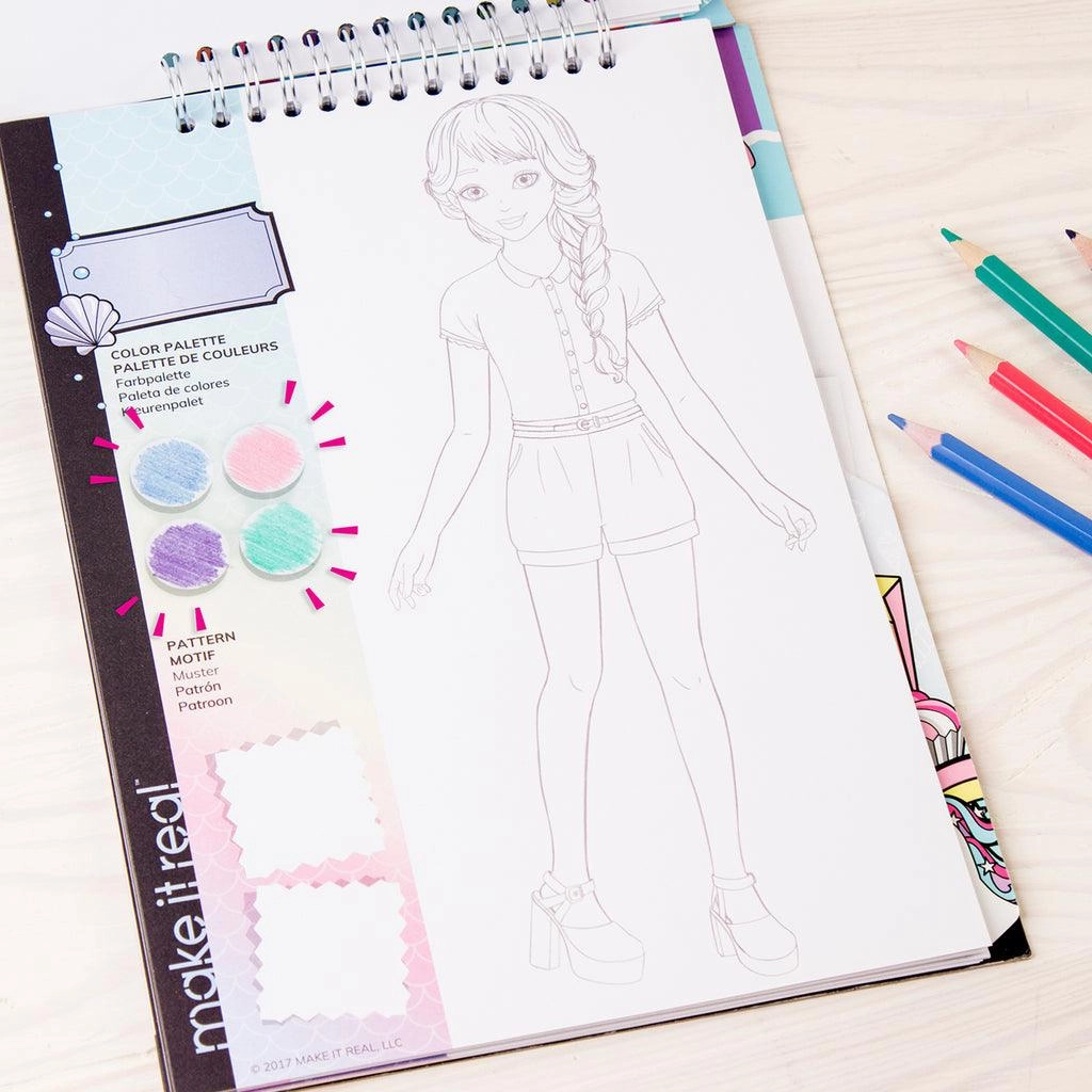Make it Real Fashion Design Stickers & Sketchbook: Pastel Pop!