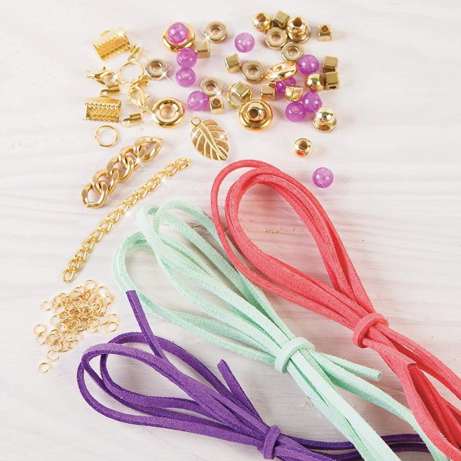 Make it Real Gold Link Jewellery Suede Bracelet & Choker Making Kit