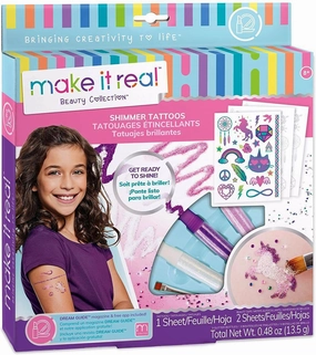Make It Real Shimmer Tattoos - Temporary Tattoos For Girls