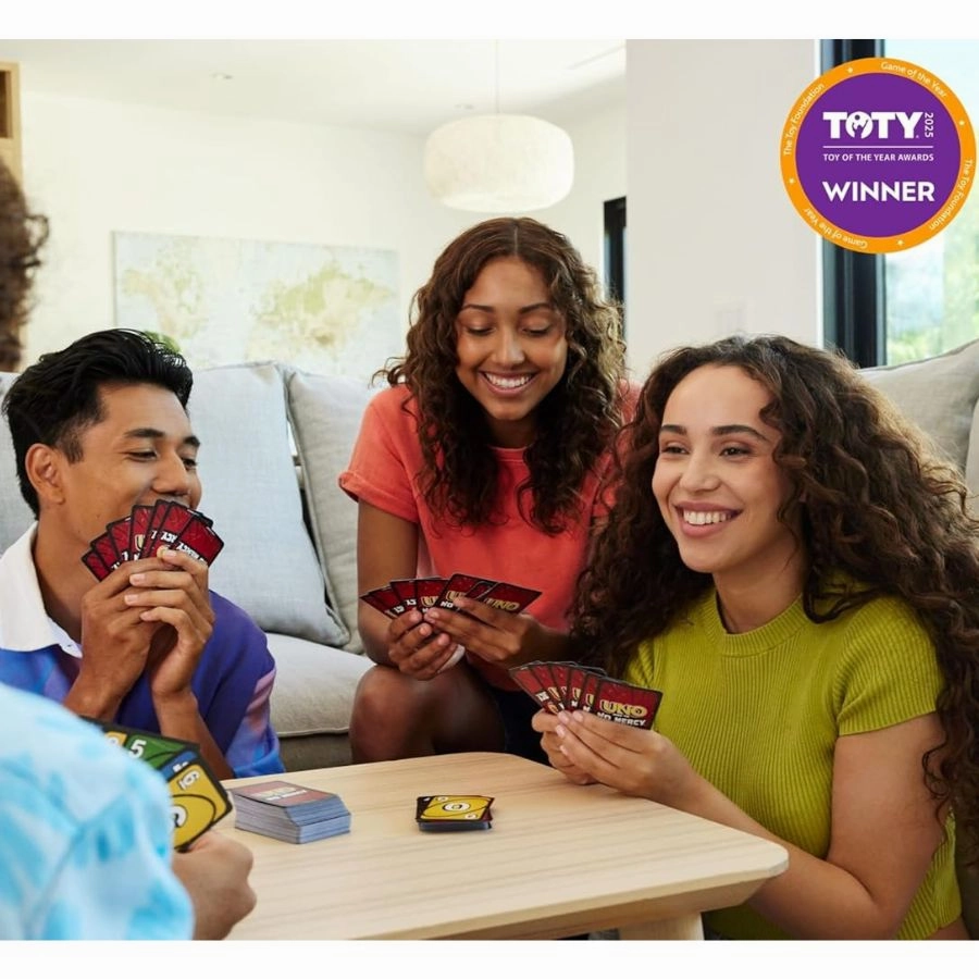 Mattel - UNO Show Em No Mercy Card Game For Kids, Adults & Family Night, Parties And Travel