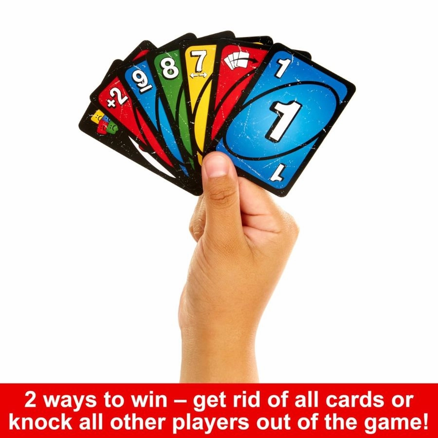 Mattel - UNO Show Em No Mercy Card Game For Kids, Adults & Family Night, Parties And Travel