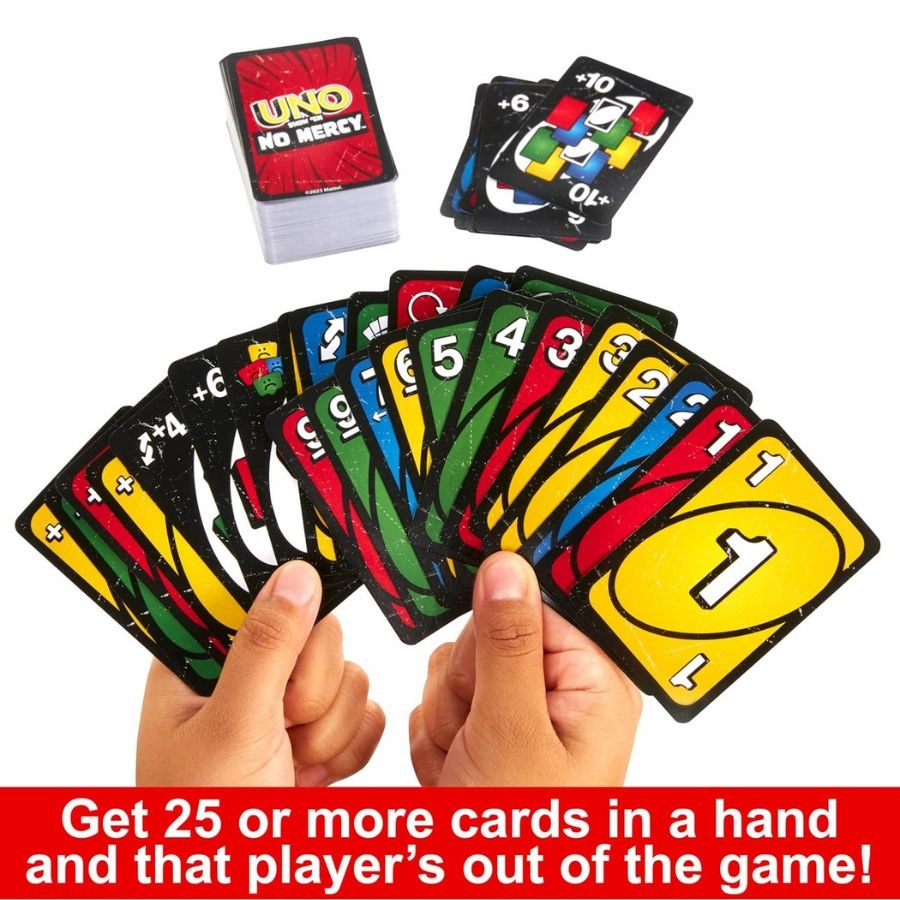 Mattel - UNO Show Em No Mercy Card Game For Kids, Adults & Family Night, Parties And Travel