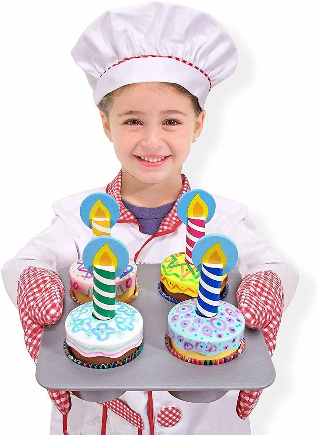 Melissa & Doug 14019 Wooden Cupcake Set