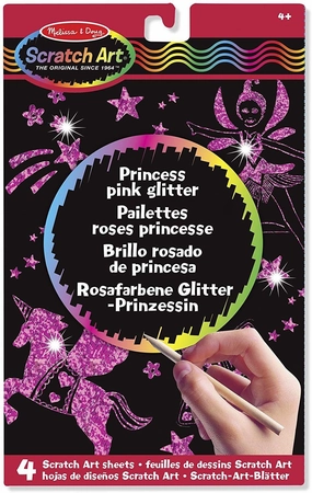 Melissa & Doug 15810 Princess Pink Glitter Scratch Art Boards