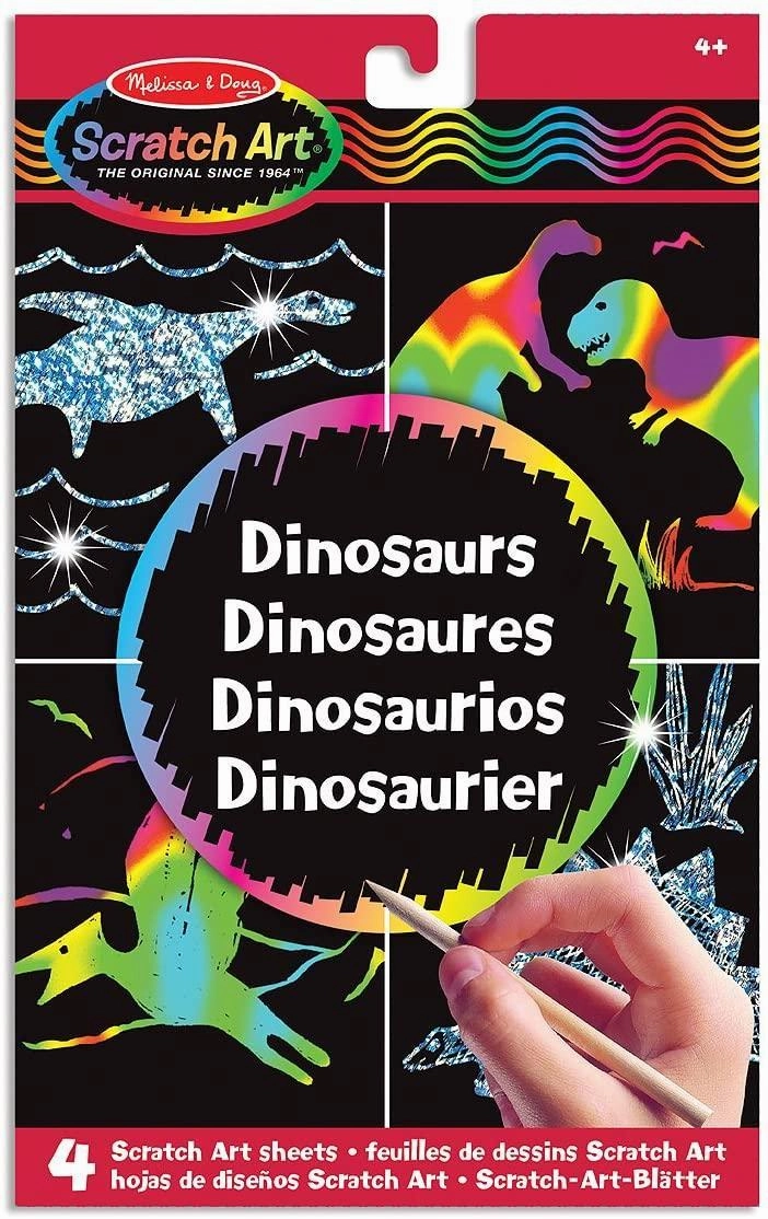 Melissa & Doug 15917 Scratch Magic Draw and Learn Dinosaur Craft