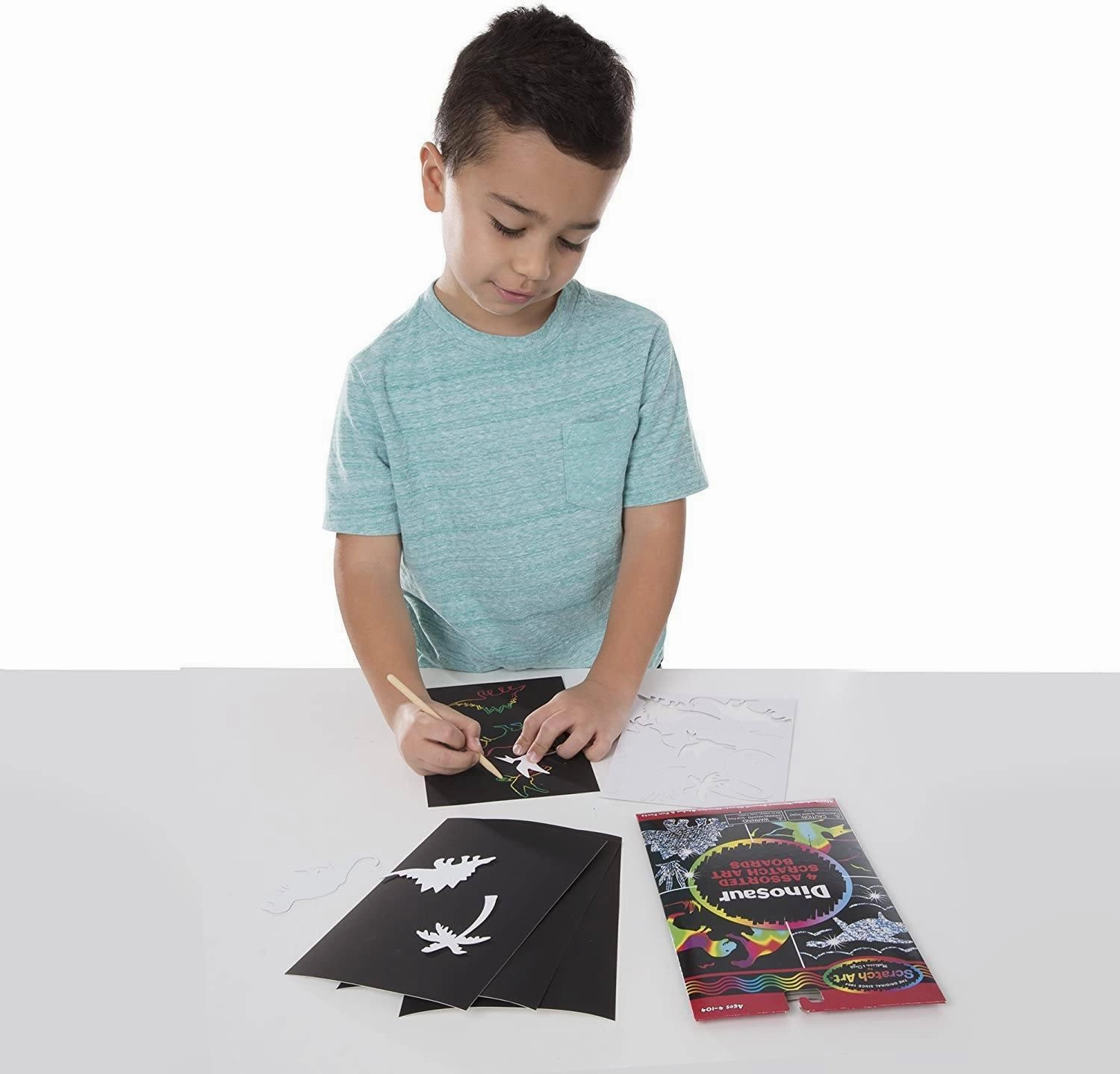 Melissa & Doug 15917 Scratch Magic Draw and Learn Dinosaur Craft
