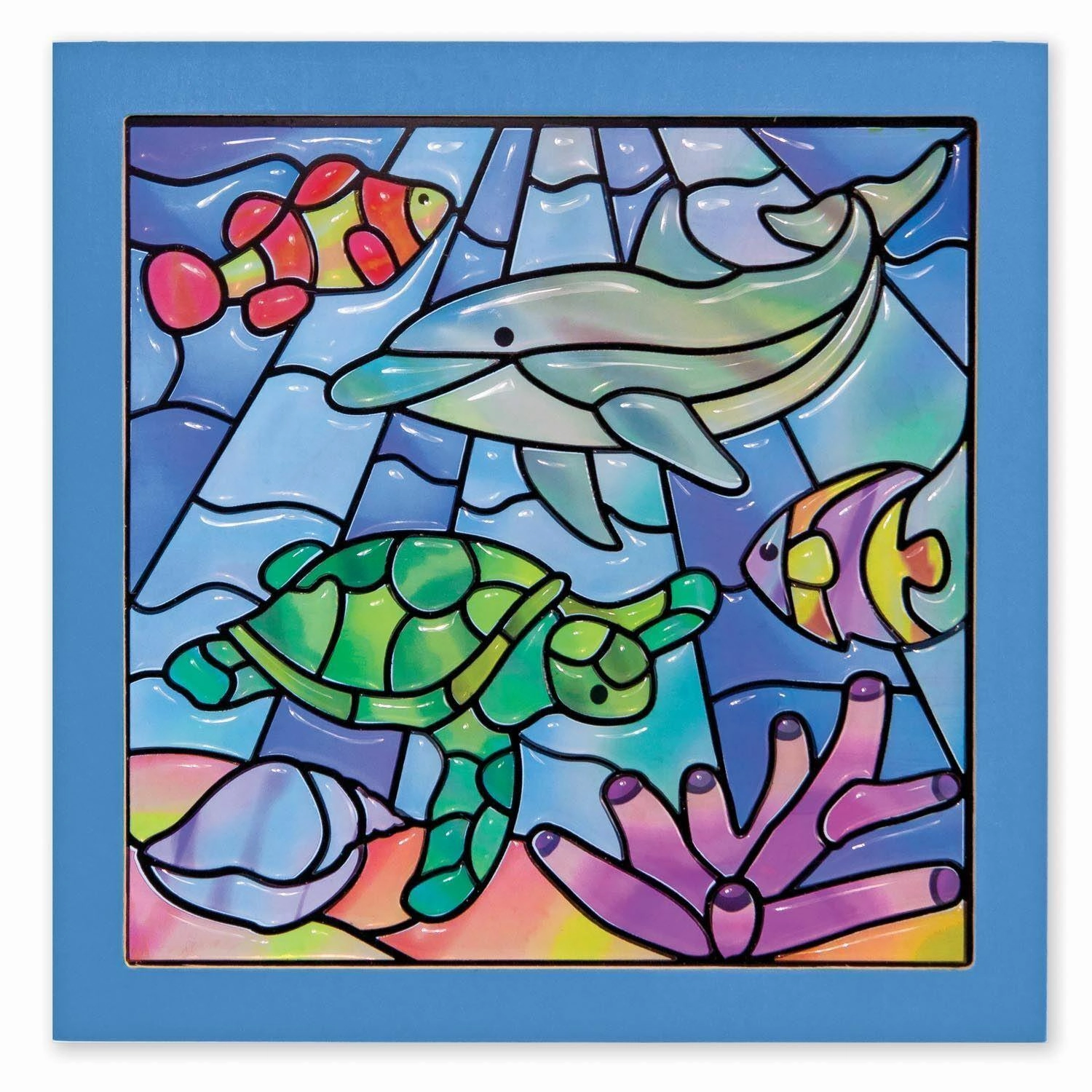 Melissa & Doug 18582 Stained Glass Made Easy Ocean Activity Set