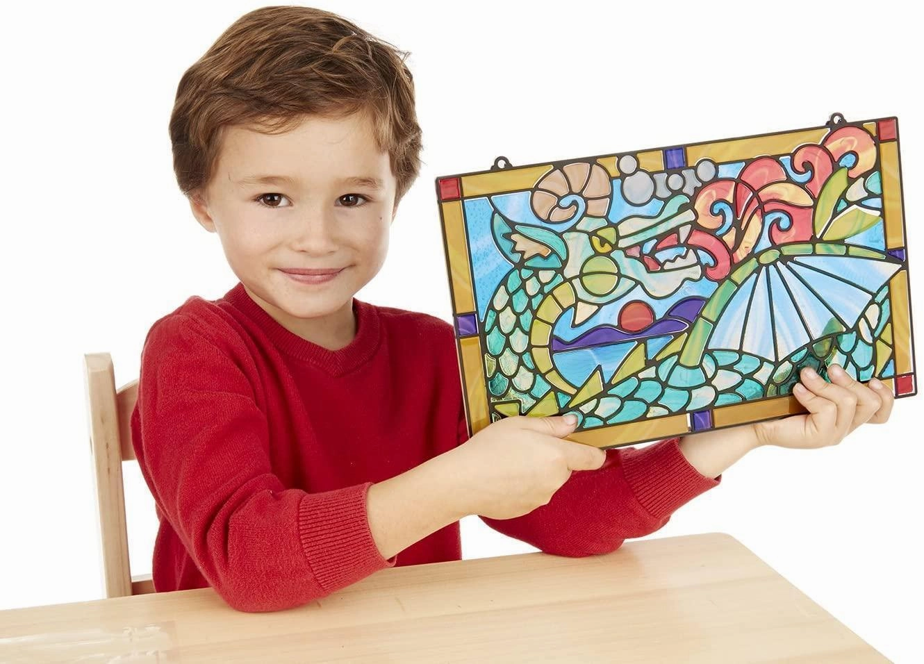 Melissa & Doug 19289 Stained Glass Made Easy Craft Kit - Dragon