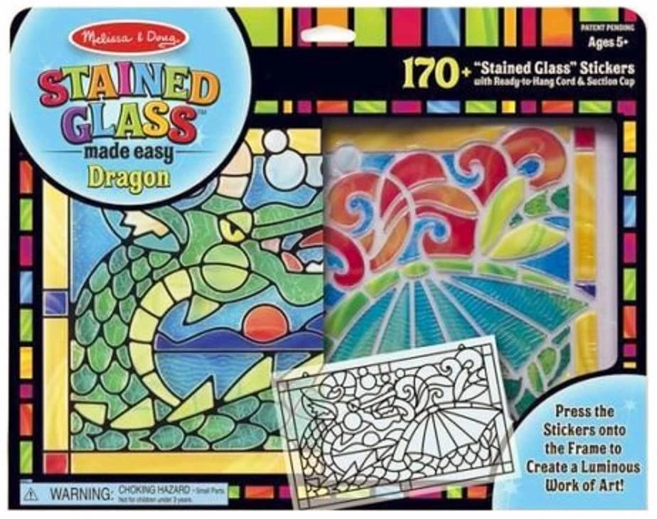 Melissa & Doug 19289 Stained Glass Made Easy Craft Kit - Dragon