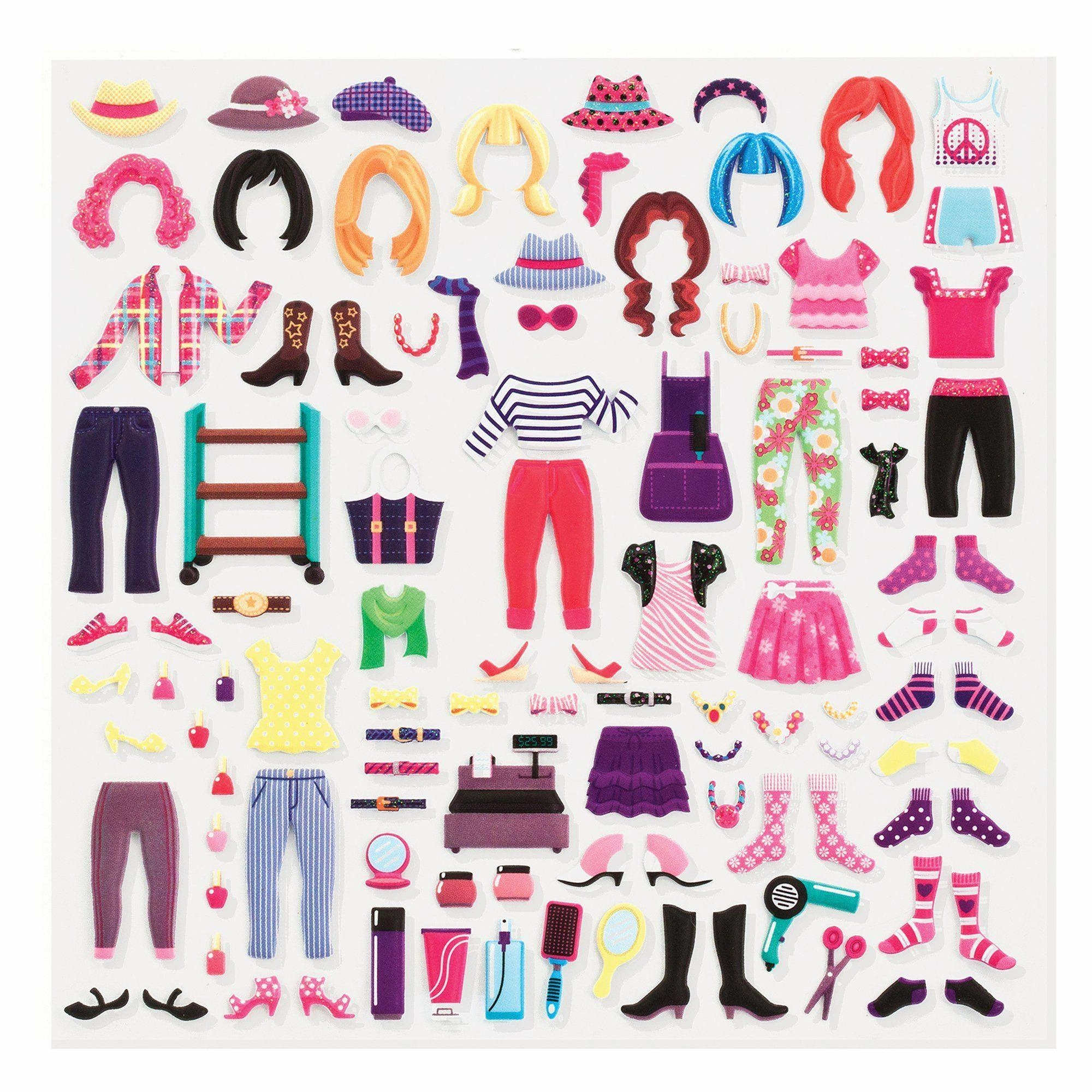 Melissa & Doug 19412 Deluxe Puffy Sticker Album - Day of Glamour