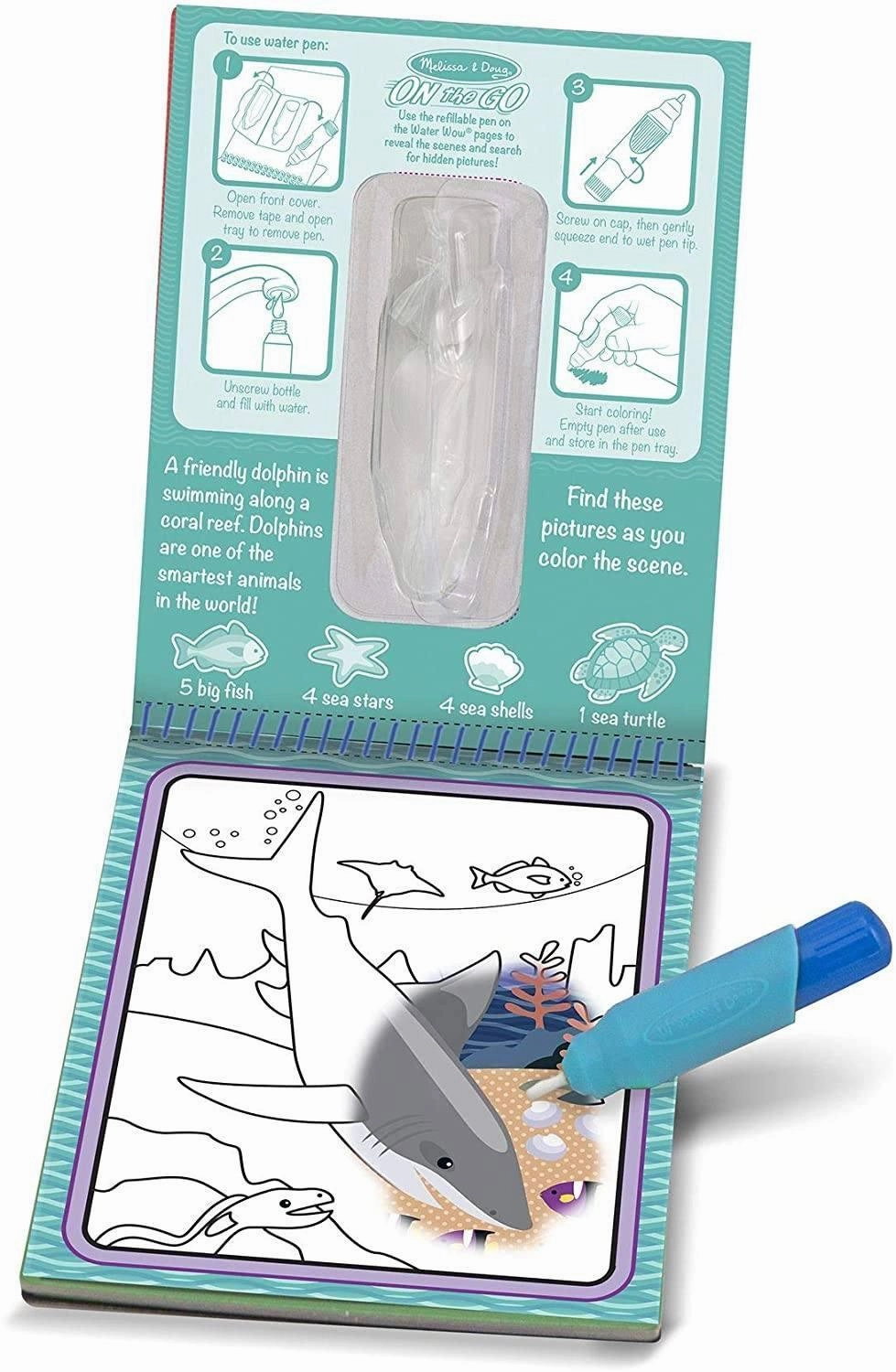 Melissa & Doug 19445 On The Go Water Wow! Activity Pad - Under The Sea
