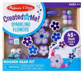 Melissa & Doug 19494 Sparkling Flowers Wooden Bead Set