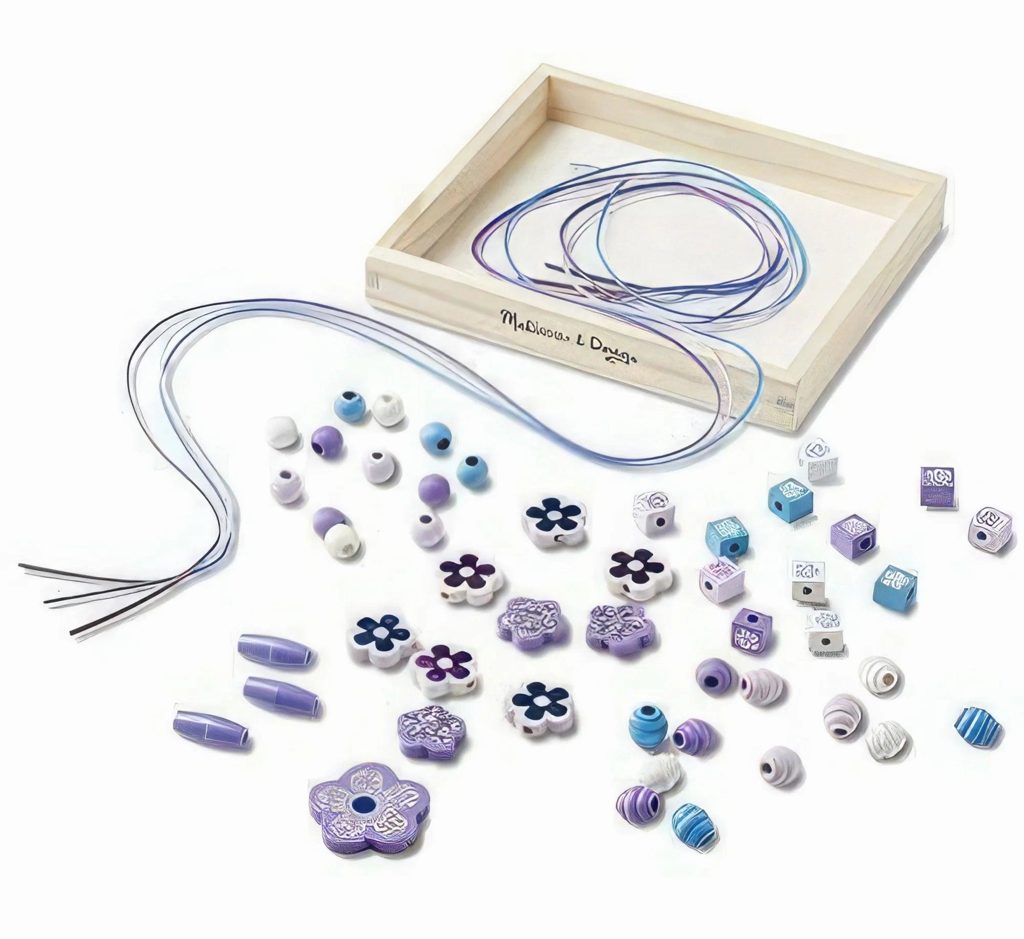 Melissa & Doug 19494 Sparkling Flowers Wooden Bead Set