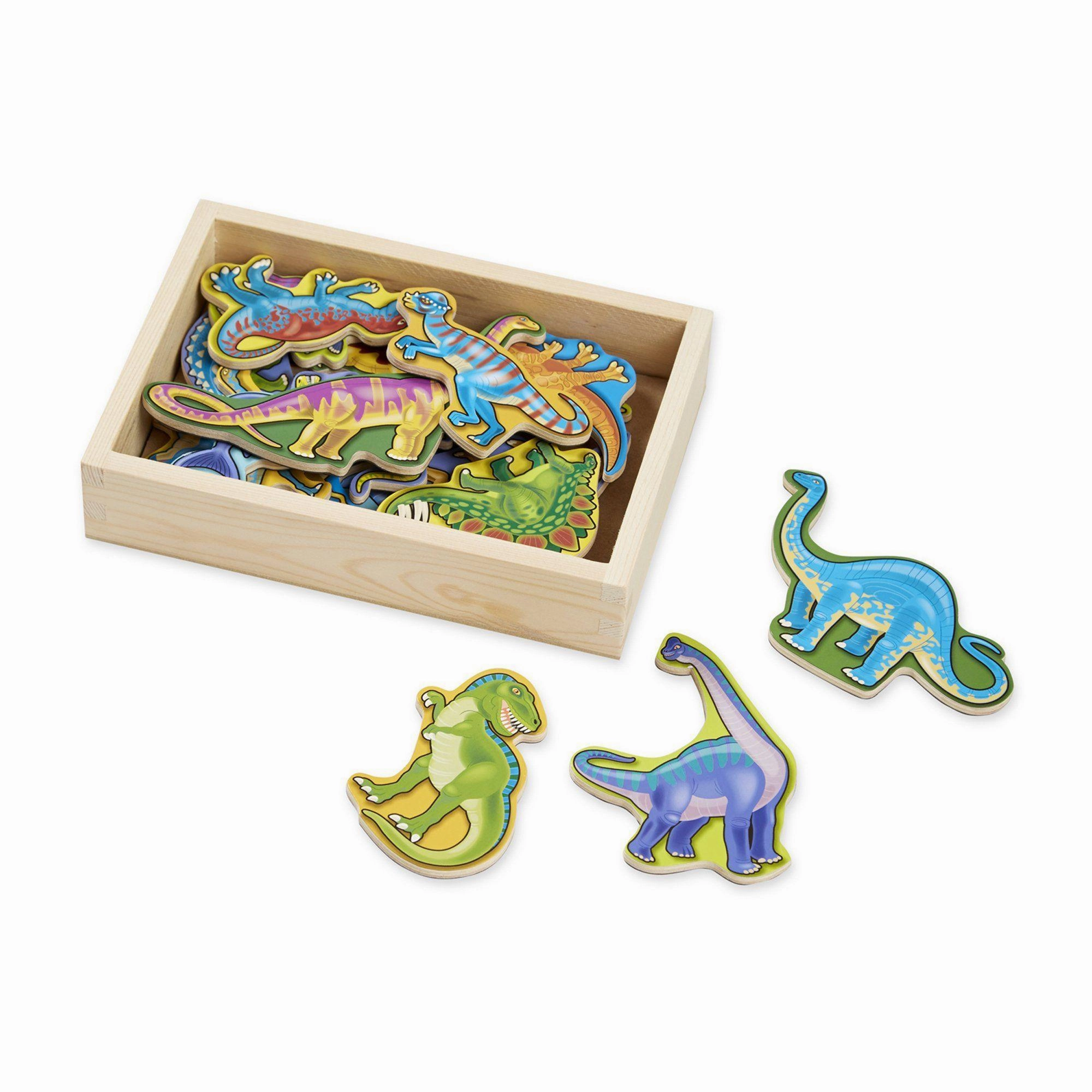 Melissa & Doug 20 Dinosaur Wooden Magnets