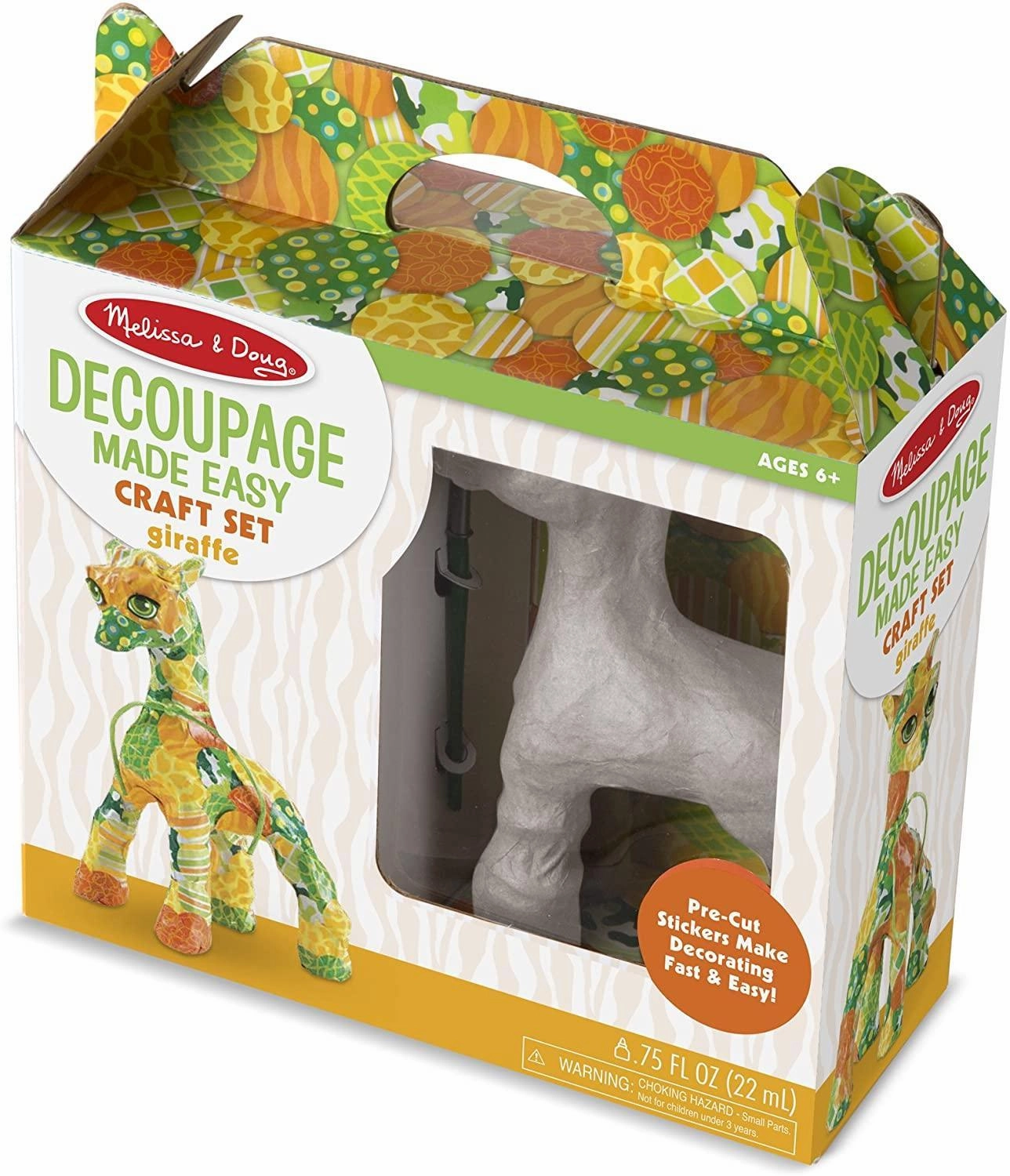Melissa & Doug 40104 Decoupage Giraffe Paper Mache Craft Kit