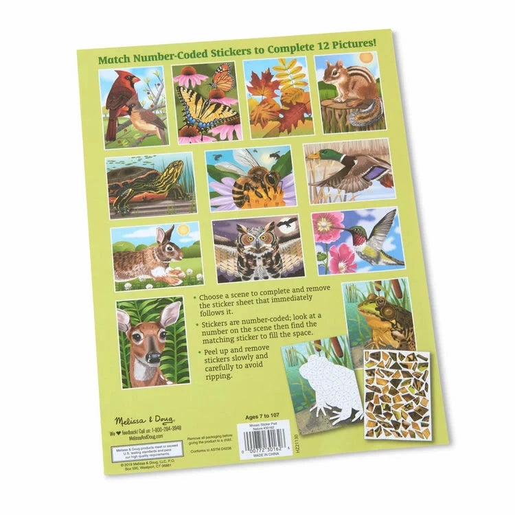 Melissa & Doug 40162 Mosaic Sticker Pad - Nature