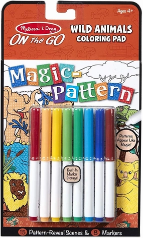 Melissa & Doug 40312 Magic-Pattern Wild Animals Colouring Pad