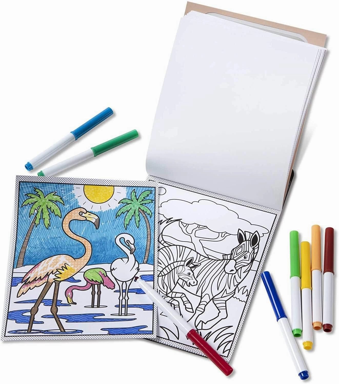 Melissa & Doug 40312 Magic-Pattern Wild Animals Colouring Pad