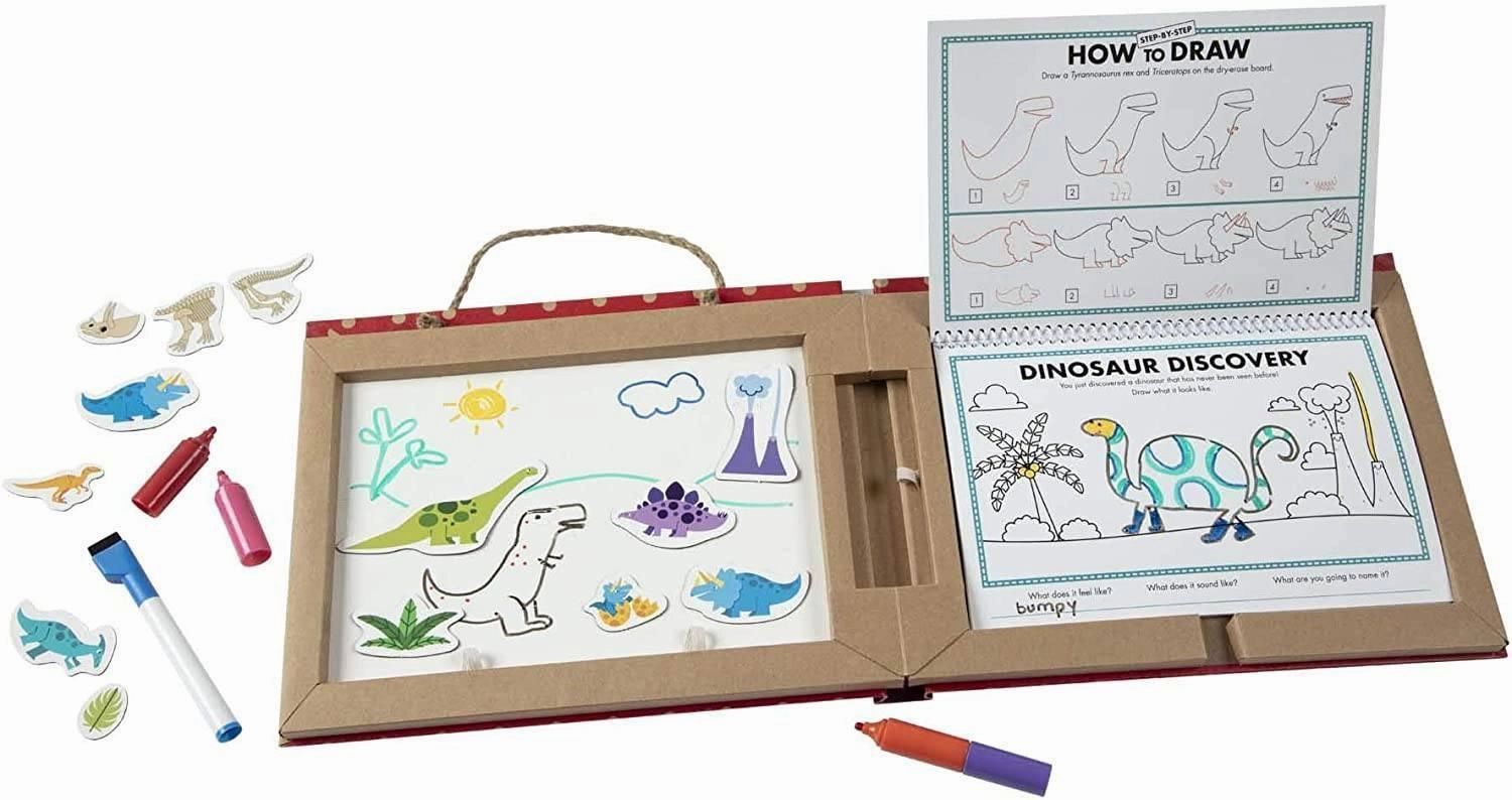 Melissa & Doug 41321 Reusable Drawing & Magnet Kit  Dinosaurs