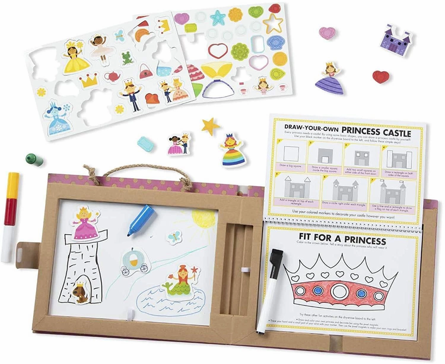 Melissa & Doug 41322 Reusable Drawing And Magnet Kit - Princess