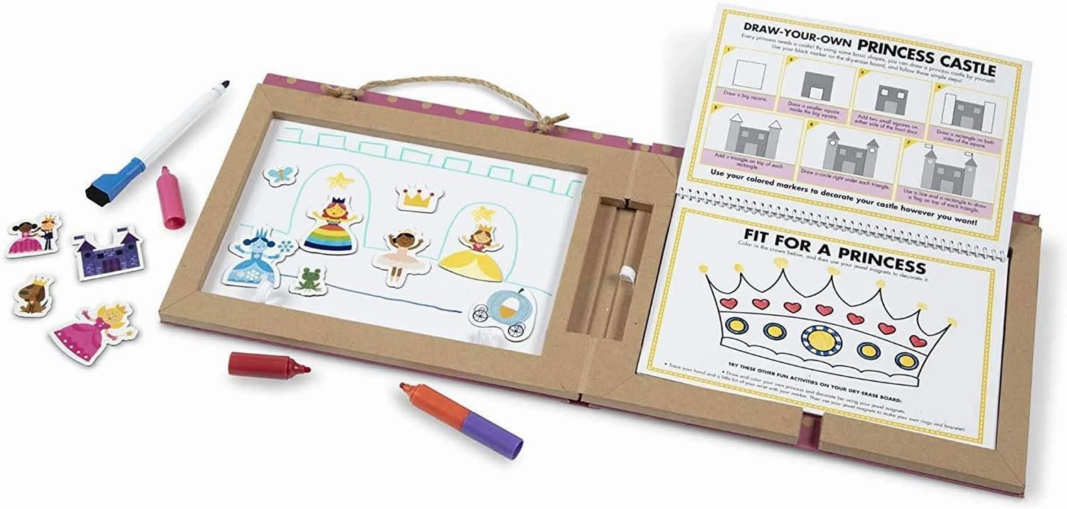 Melissa & Doug 41322 Reusable Drawing And Magnet Kit - Princess