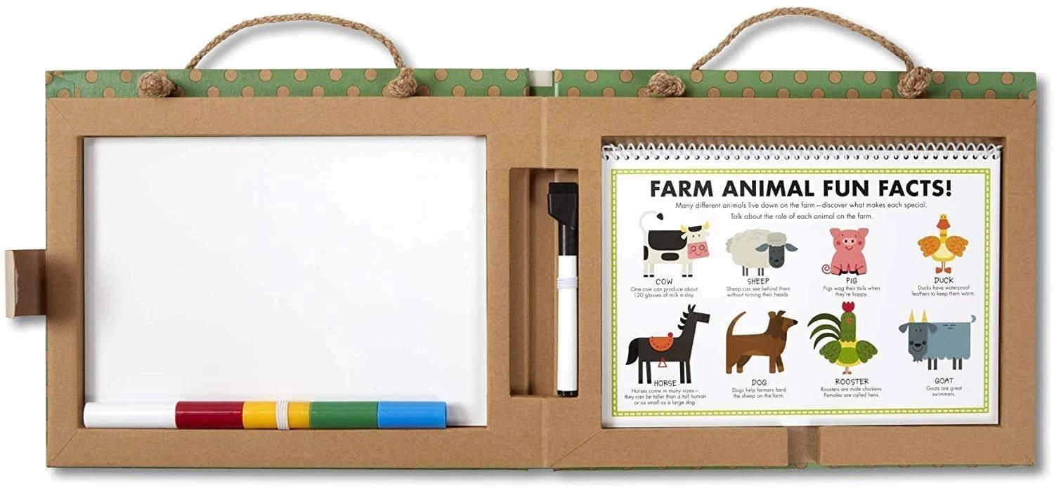Melissa & Doug 41325 Reusable Drawing And Magnet Kit - Farm