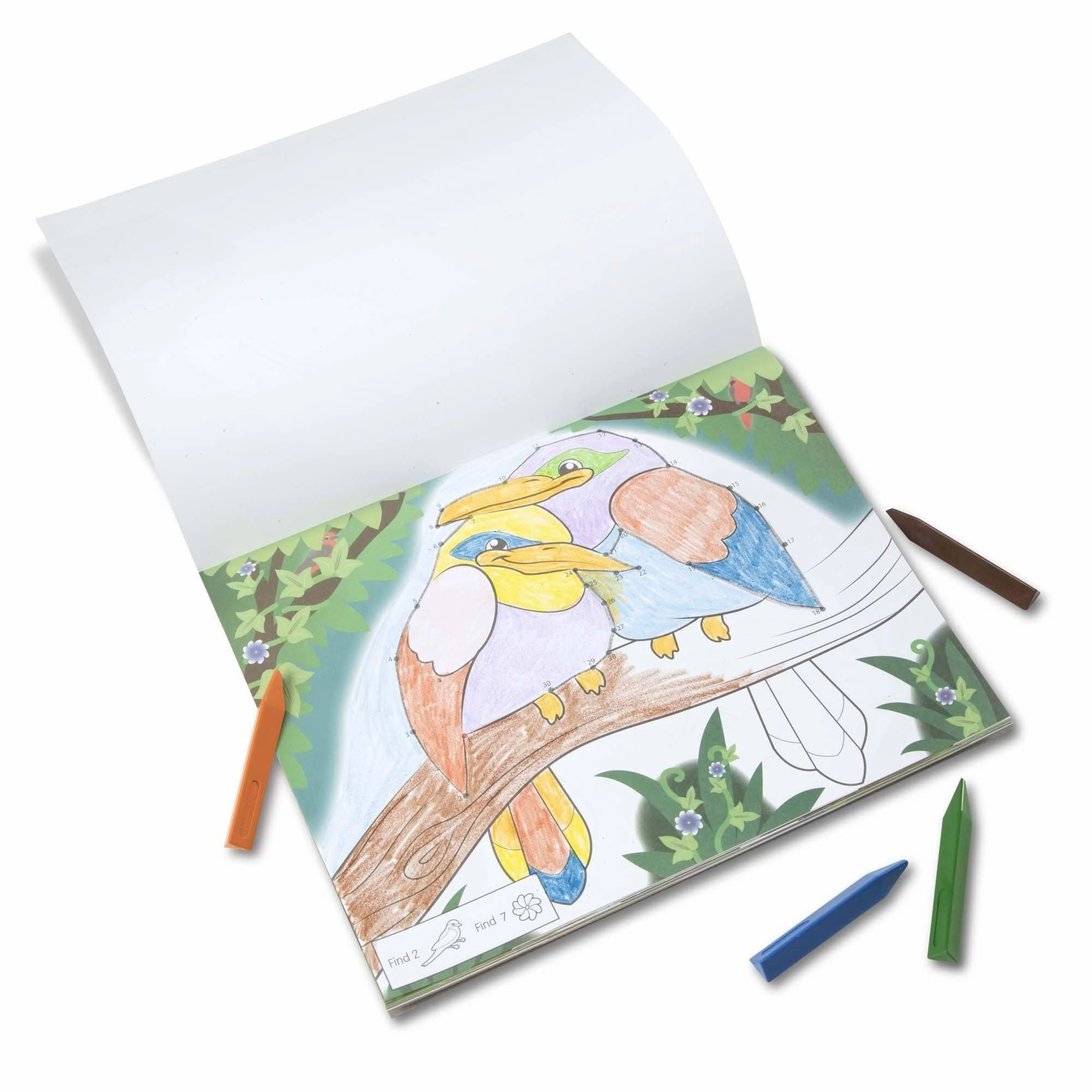Melissa & Doug ABC 123 Dot-to-Dot Coloring Pad - Wild Animals